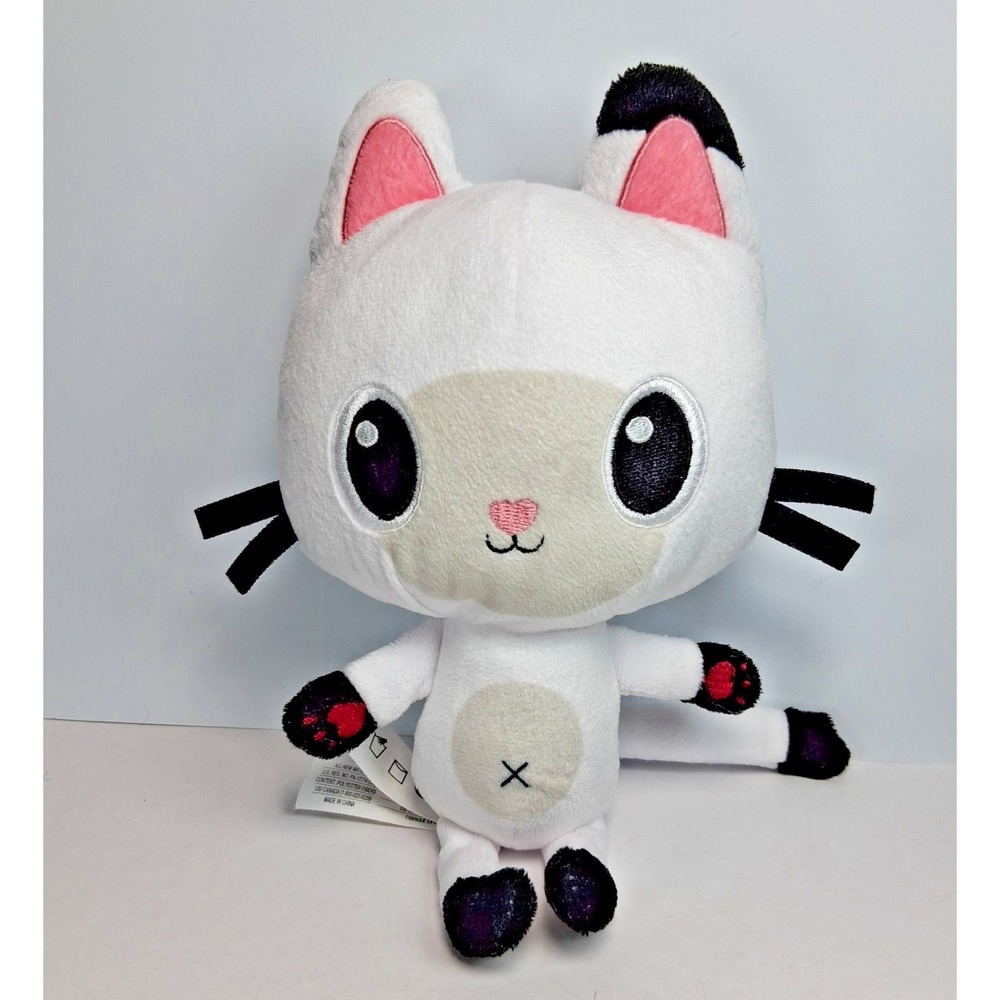 Gabby's Dollhouse Pandy Paws Plush Toy 7" Spin Master DreamWorks Cat White Black